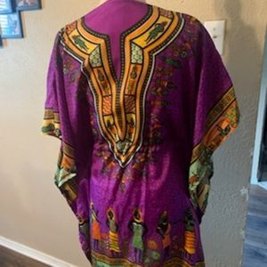 Bold and beautiful purple and gold Kaftan Tunic